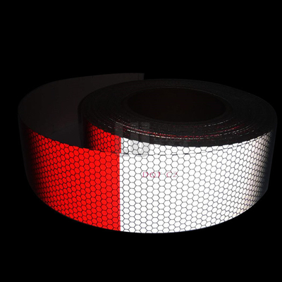 Free Sample 6" X 6" / 7" X 11" Dot C2 Reflective Tape White & Red