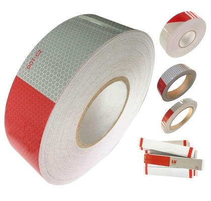 Free Sample 6" X 6" / 7" X 11" Dot C2 Reflective Tape White & Red