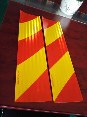 Heavy Vehicle Reflective Red Yellow Strips Sticker Truck Trailer Rear Reflective Marking Plate