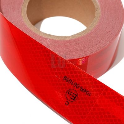Waterproof Red Yellow White Self Adhesive Vehicle Safety Conspicuity Marking Reflector Tape ECE Truck Reflective Tape