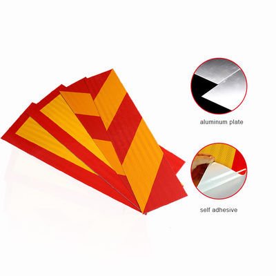 135 Mm*565 Mm Safety Reflective Sticker Customized Rear Marking Reflective Sticker Plate For Heavy Vehicle