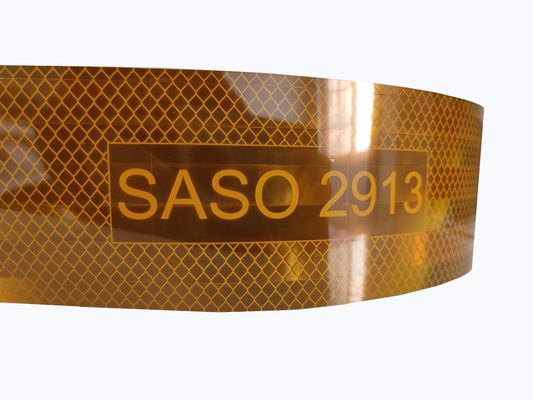 High Visilibility Saudi Arabia Market SASO 2913 Reflective Sticker Roll For Car Wheel