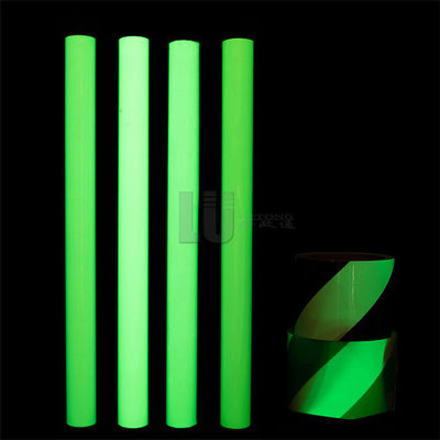 เป็นมิตรกับสิ่งแวดล้อมทนต่อสภาพอากาศ PVC Photoluminescent Self-Adhesive ไวนิลเทปเรืองแสงใน Dark Luminous ฟิล์มไวนิล
