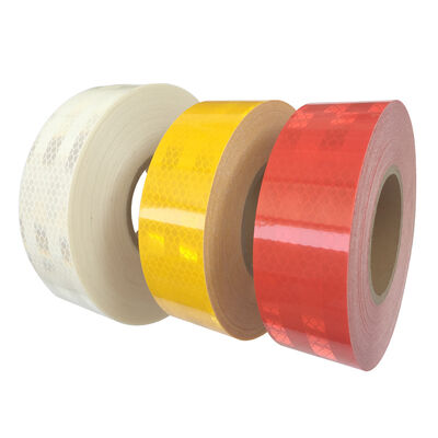 Showway High Intensity Prismatic Round เทปนิรภัยรถบรรทุกสีเขียว/เหลืองสะท้อนแสง 45.7m Diamond Retro