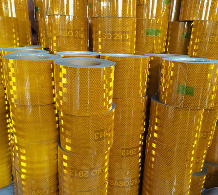สติ๊กเกอร์สะท้อนแสงสีเหลืองกันน้ำ SASO 2913 พิมพ์ได้