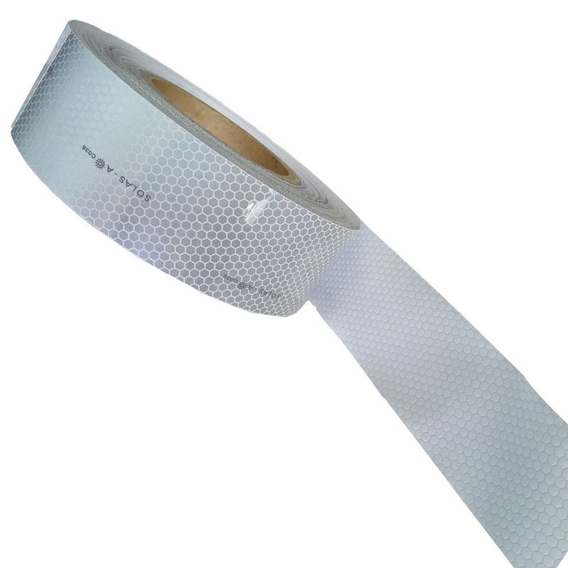 50mm*45.72m ระยะอุณหภูมิ-40°F ถึง 176°F ทนทาน 3-5 ปี สะท้อนแสงในพื้นที่มืด เทปสะท้อนแสง