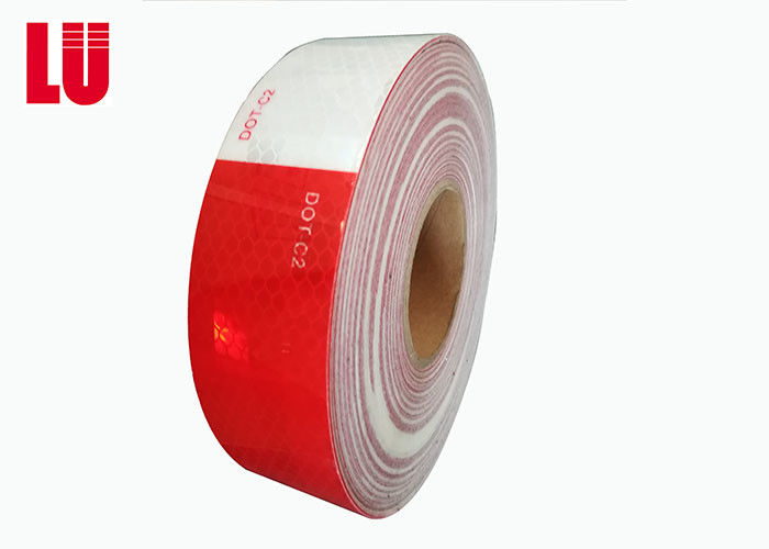ทัศนวิสัยในการมองเห็นสูงชัดเจนสีแดงและสีขาว Dot C2 เทปสะท้อนแสงสำหรับรถบรรทุก, จุดสะท้อนบนกล่องจดหมาย