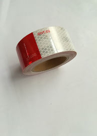 0.05*45.72m Dot C2 Reflective Tape  ,  Red Trailer Reflector Stickers Pressure Sensitive Adhesive