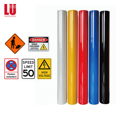 ASTM TYPE 1 7 ปีวิศวกรรมทัศนวิสัยสูงเกรด 7200 PMMA แผ่นฟิล์มไวนิลสะท้อนแสงสำหรับป้ายจราจร