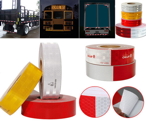 2 In*150 Ft Vehicle Safety Reflective Tape Diamond Grade Prismatic Self Adhesive Safety Radium Roll ECE Retro Reflective Tape