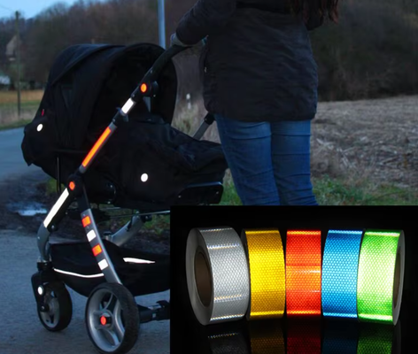 Road Traffic Warning Safety High Brightness Reflective Film PVC Honeycomb Crystal Color Grid Reflective Tape Roll for Car Body